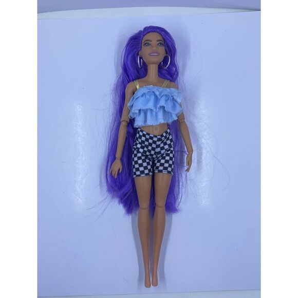 Barbie Extra Dresser Vanity Purple Hair A  Doll GYJ70  2021 Articulate. - Picture 2 of 6